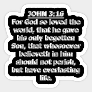 Bible Verse John 3:16 Sticker